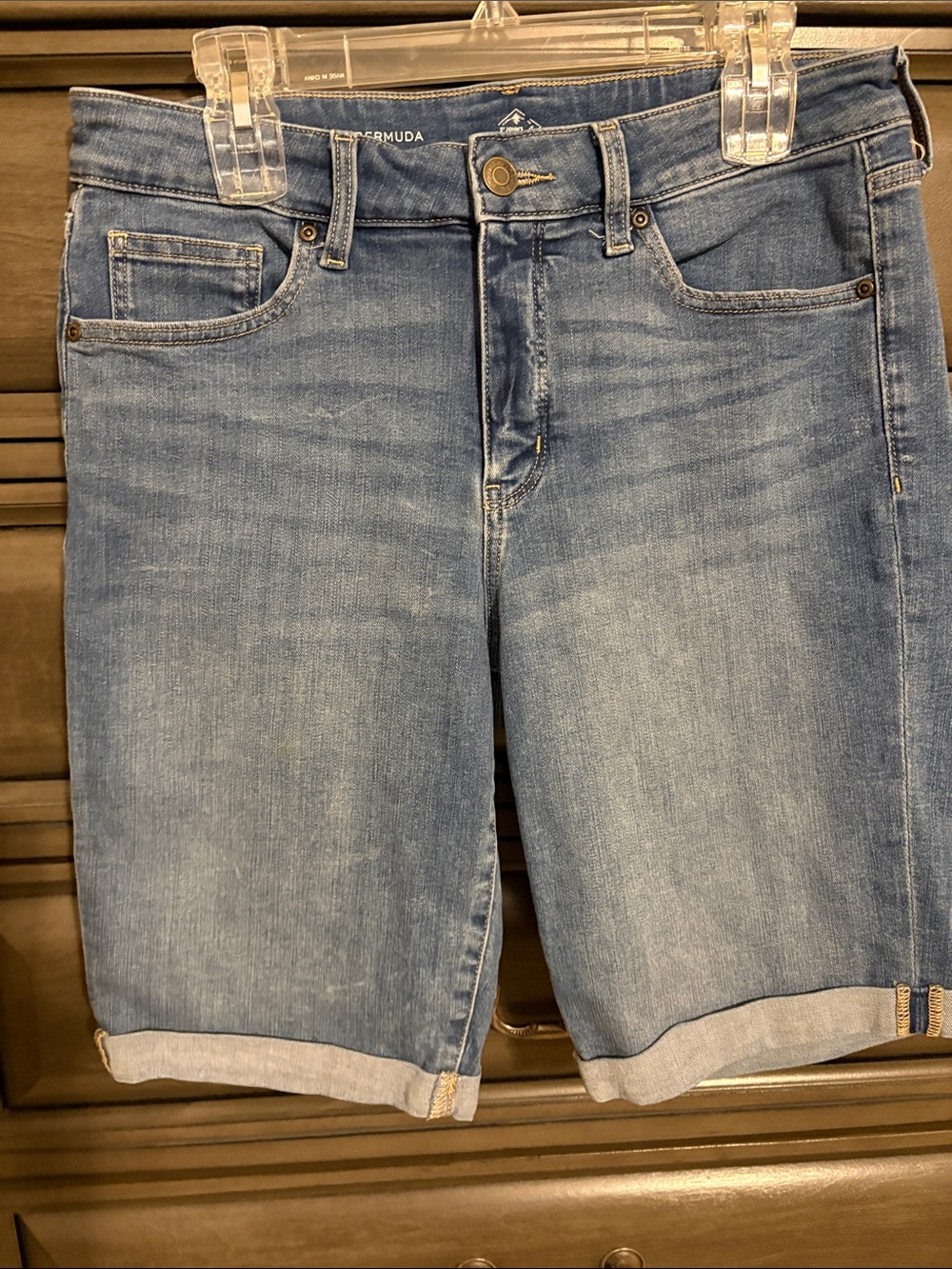 St. John's Bay Light Blue Denim Bermuda Shorts
